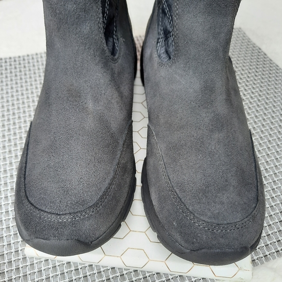 Lands End Quilted Boots Insulated Warm Mid Calf Snow Winter Boot Gray 9 - Picture 14 of 14